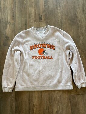 Vintage Cleveland Browns Men's L light orange Crewneck Sweatshirt